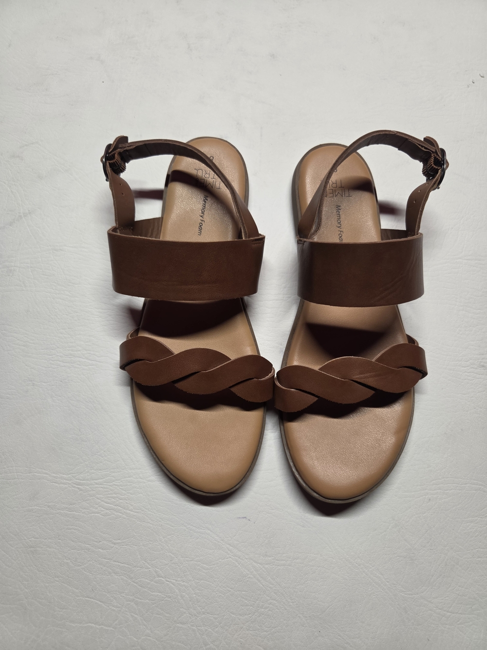 Brown Braided Strap Women’s Sandals